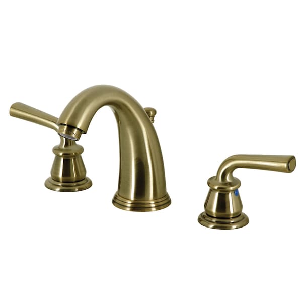 Widespread Bathroom Faucet with PopUp Drain, Antique Brass